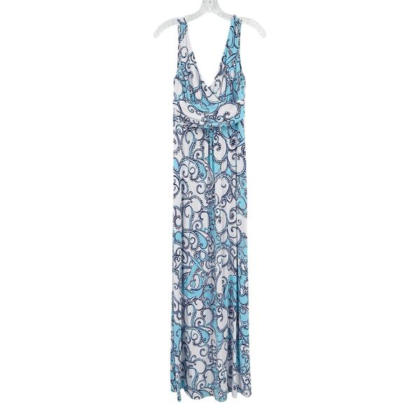 Lilly Pulitzer Sloane Maxi Dress Shape Up or Ship Out Anchor Print Women Size S - Picture 4 of 14